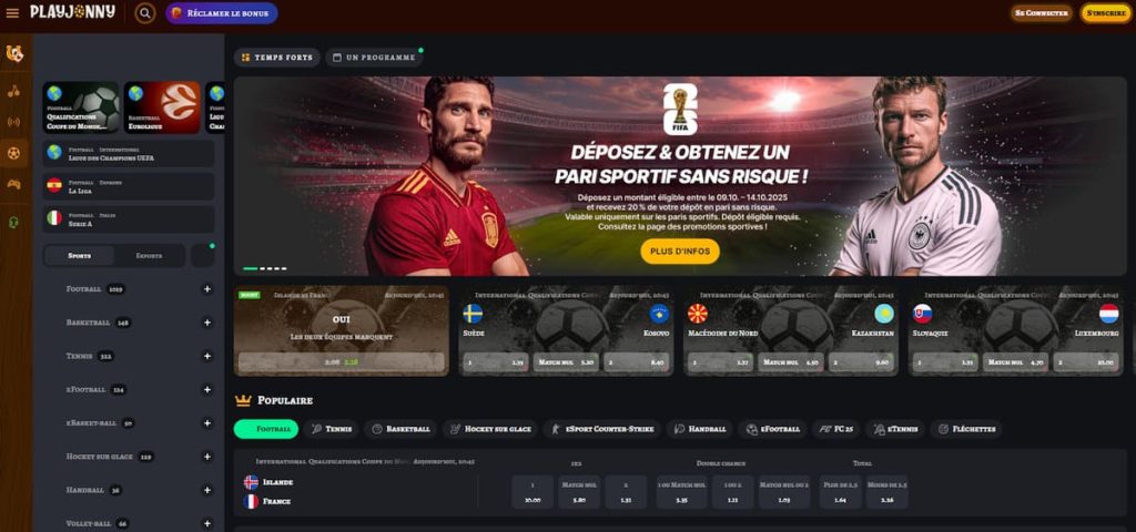 Playjonny Casino paris sportifs